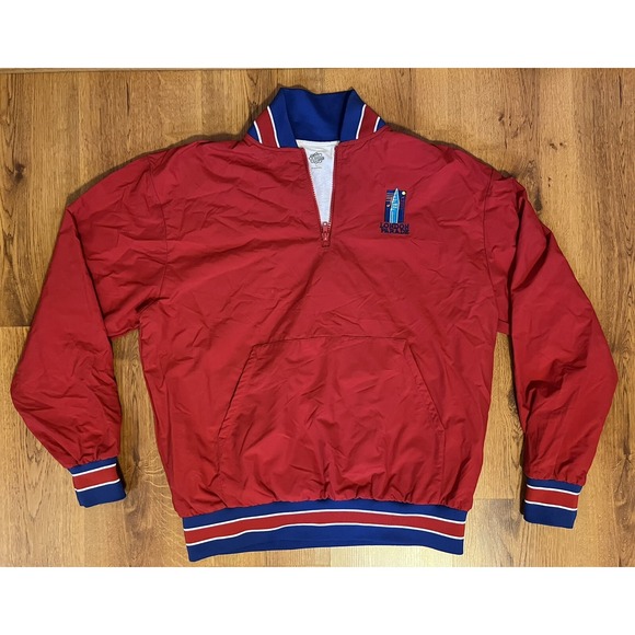 Ucagco Jackets & Blazers - UCA London Parade Varsity Jacket All American 1/4 Zip Pullover Red L